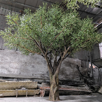 Arbre d'olivier artificiel sur mesure de grande taille en fibre de verre, grand arbre artificiel en verveine verte, arbre naturel de grande taille, gros arbres artificiels
