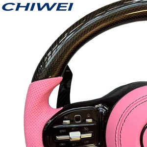 Cuir en fibre de carbone pour volant pour <span class=keywords><strong>Mercedes</strong></span> pour GT GLB GLC GLE Classe G E300 - Style sport racing - Product Image 2