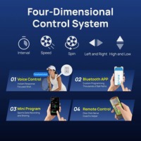 Máquina de Lanzamiento de Pelotas de Tenis Inteligente y Portátil con Salida Aleatoria, Carro con Marco, Modo de Entrenamiento Multi-Escenario para Ejercicios de Habilidades Específicas