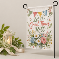Drapeau de fête personnalisé, imprimé recto-verso, avec support métallique, pour jardin, pelouse extérieure, panneau de bienvenue pour fête de famille