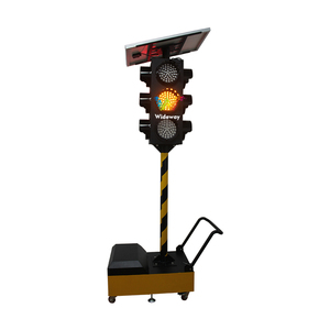 200mm4サイドロードインテリジェントレッドグリーン信号機LEDソーラーポータブル信号機トレーラー付き - Product Image 4