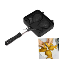 Poêle à Taiyaki 2, 3 ou 4 poissons, antiadhésive, pour gaufres, mini-œufs et crêpes, ensemble de cuisson