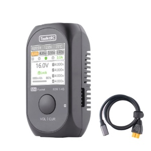 Chargeur rapide ToolkitRC M4 Pocket DC 80W 5A avec entrée XT30 XT60 et sortie USB-C pour batteries LiPo 1-4S - Product Image 1
