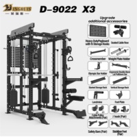 Rack de Gimnasio con Barra de Dominadas y Máquina Smith