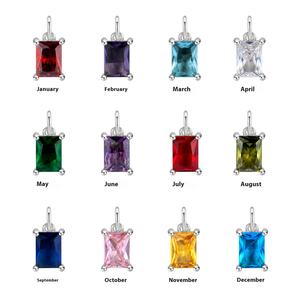 Colgante <span class=keywords><strong>de</strong></span> piedra natal personalizado para mujer <span class=keywords><strong>de</strong></span> Plata <span class=keywords><strong>de</strong></span> Ley 925, abalorio <span class=keywords><strong>de</strong></span> forma geométrica minimalista chapado en oro <span class=keywords><strong>de</strong></span> 12 meses, maravilloso - Product Image 6