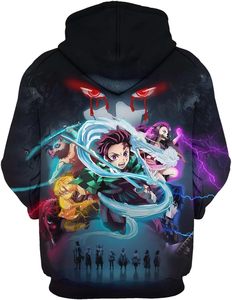 Fitspi venta al por mayor personalizado Anime sudaderas con capucha hombres dibujos animados novedad sudaderas mujeres 3D impreso Casual moda bolsillo pulóver - Product Image 2