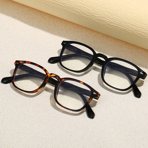 Lunettes de lecture unisexes pour hommes et femmes, 1 pièce, en plastique, carrées, bloquant la lumière bleue, verres blancs, légères, pour <span class=keywords><strong>presbytie</strong></span>, 8062 - Product Image 2