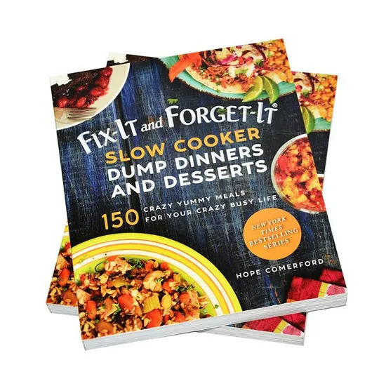 Impression de livres de cuisine