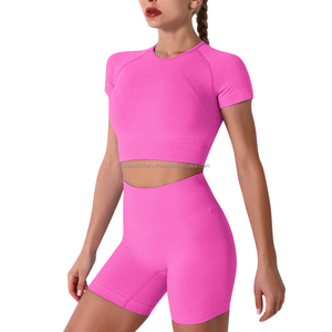 New Activewear Outfits Women Workout Clothing Sports Bra and Leggings Shorts Seamless <b>Gym</b> Fitness Sets for women - Product Image 3