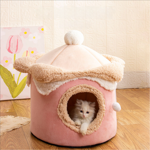 Nieuwe Creatieve Ijs Kat Slaapbank Comfortabel En Warm Huis Huisdier <span class=keywords><strong>Bed</strong></span> Drie Kleuren Optioneel