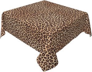 Lavabile leopardo <span class=keywords><strong>tovaglia</strong></span> quadrata per campeggio cucina Picnic feste copertura in poliestere resistente con disegno antimacchia - Product Image 5