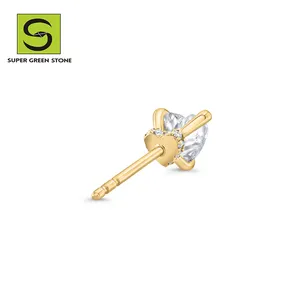 Supermgs SGSE165木制字母设计花朵小时尚珠宝魅力男装珠宝耳套珍珠分层耳环
