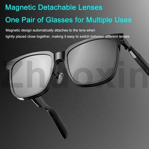 Gafas de traducción Pro AI para mujer, gafas de sol de audio inteligentes con bloqueo de luz azul con diseño de absorción de lente magnética, IP54, impermeables, 2017 - Product Image 3