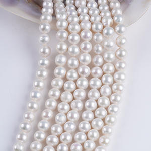 Perlas Sueltas de Agua Dulce Naturales Blancas y Moradas de 11-12 mm para Hacer Collares, Pendientes y Accesorios - Product Image 2