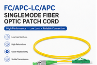 Kabel Jumper Outdoor Indoor 1M FC APC ke LC APC Simplex Single Mode PVC OFNR 2.0mm Fiber Optic Patch Cord Harga Pigtails
