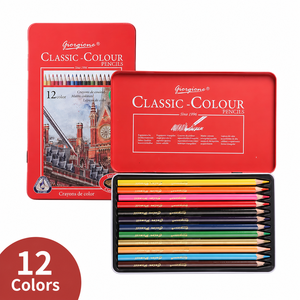Crayons à huile professionnels Giorgione, 36 couleurs, mine de 3,8 mm, crayons de couleur <span class=keywords><strong>Prismacolor</strong></span>, impression UV, ensemble soluble, boîte en métal - Product Image 6