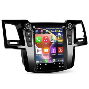 Player de GPS para Carro CarPlay Android, Estéreo de Carro com Tela <span class=keywords><strong>Touch</strong></span> IPS de 9,7 Polegadas, Rádio para <span class=keywords><strong>TOYOTA</strong></span> Fortuner <span class=keywords><strong>Hilux</strong></span> 2005-2014 AUTO A/C - Product Image 1