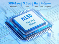 Mini PC Firewall Intel 12.ª Gen. N150, 4xLAN, 2*10Gbps SFP+, 1*RS232, PC Embebido de 4 Núcleos, Computadora de Seguridad de Red
