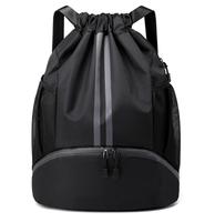 Sac à dos de sport extérieur personnalisé, durable, imperméable, écologique, tendance, avec fermeture à cordon et compartiment à chaussures en polyester