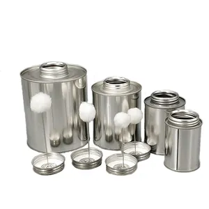 Gran oferta, lata de pegamento de 237ml con cepillo, lata adhesiva de Metal de 8oz para empacar cemento de PVC