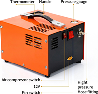 Pompa Kompresor Udara Pcp 12V / 110V / 220V Pompa Mobil Senapan Angin Pcp Kompresor Pcp 12 V Pompa Submersible Pcp 300bar