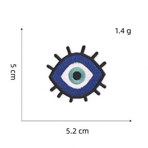 Patchs brodés thermocollants Série Bleue Motif Œil Turc pour la décoration de vêtements et sacs - Product Image 3
