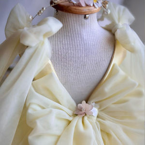 Abito da Principessa per Bambine con Applicazioni a Farfalla, Vestito con Fiori 3D, Abito Gonfio da Damigella - Product Image 4