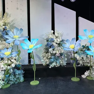 a117 زهور اصطناعية لحفلات الزفاف من المورد زهور ورقية ضخمة لتزيين حديقة الزفاف