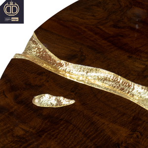 Búa đồng gỗ đen và vàng đắt tiền Bàn Ăn Tròn nghệ nhân độc quyền bàn ăn <span class=keywords><strong>bespoke</strong></span> - Product Image 5
