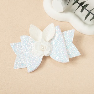 Oreilles de lapin tridimensionnelles mignonnes bandeau décoratif pour enfants de Pâques avec épingle à cheveux et pinces à cheveux cassées - Product Image 4
