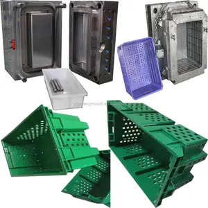 Taizhou Professional Manufacturer Plastic Basket Moulds Design Injection Plastic Crate Moulds Factory