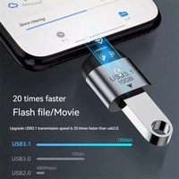 Adaptateur OTG Justlink USB 3.1 vers Type-C 10 Gbps en alliage d'aluminium, convertisseur de charge rapide pour ordinateur portable, MacBook, téléphone