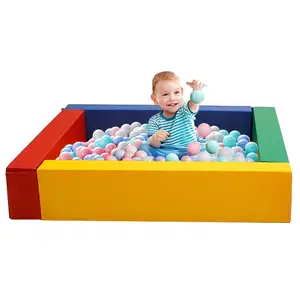 Piscina de bolinhas de espuma ideal para crianças, piscina de bolinhas macias quadradas destacáveis, brinquedo ideal para crianças, piscinas infantis