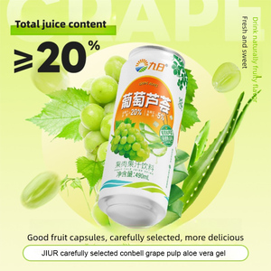 JlUR Nouvelles Saveurs Fabricant OEM 490ml Jus de Pulpe de Raisin et d'Aloe Boissons Gazeuses Boissons Santé de Haute Qualité Emballage en Boîte - Product Image 4