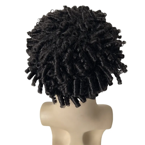 Peluca de Cabello Humano Remy Afro Rizado Africano de 15 mm <span class=keywords><strong>para</strong></span> Hombre, <span class=keywords><strong>con</strong></span> Base de PU de Piel Delgada, <span class=keywords><strong>para</strong></span> Pegar - Product Image 5