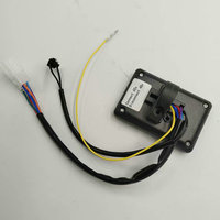 Meteran dengan tampilan warna putih/biru ukuran kecil Speedometer indikator Level baterai motor skuter elektrik bagian MTB Diy