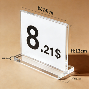 Placa de Precio Acrílica Personalizada con Grabado Chuangneng, Impresión UV, Duradera, Alta Transparencia, para Promoción Comercial - Product Image 2