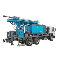 Plate-forme de forage hydraulique montée sur camion 600mTruck Water Well Mounted Drilling Rig Max.650m Forehole Machine en vente