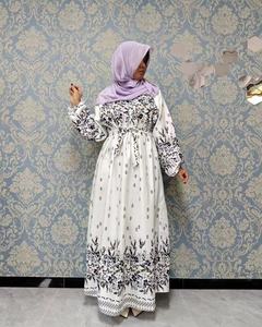 Robes longues Abaya Dubai Kaftan 2023, manches longues, imprimé floral, été, musulman, enveloppe, maxi saree pour femmes - Product Image 2