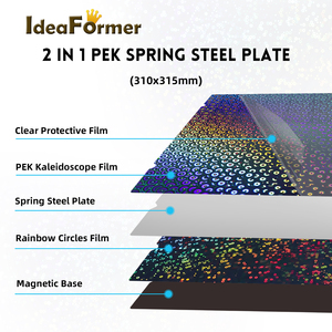 Accesorios para Impresora 3D IdeaFormer, Plataforma de Impresión <span class=keywords><strong>PEK</strong></span> de 310*315 mm con Base Magnética, Colorida, para K1 Max - Product Image 6