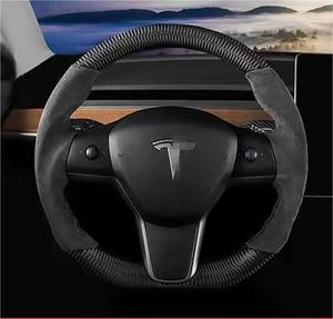 Volant sport à fond plat modifié avec plaque de direction pour <span class=keywords><strong>Tesla</strong></span> Modle S/<span class=keywords><strong>Tesla</strong></span> <span class=keywords><strong>Model</strong></span> <span class=keywords><strong>X</strong></span> - Product Image 5
