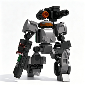 Patrol Trooper No 4 DIY Mecha Robot Building <b>Blocks</b> Bricks Set STEM Educational Construction Assembly Toy Kit For Kids Boys Gift - Product Image 1