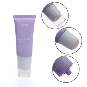 Emballage cosmétique en plastique OEM 50 ml pour crème contour des yeux, vente en gros, étiquette privée, applicateur à bille massant personnalisé, tubes souples - Product Image 1