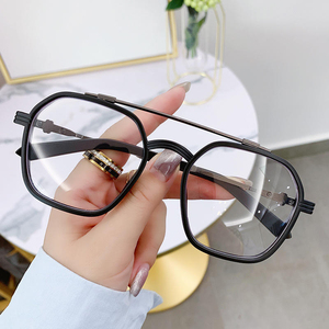 Occhiali da Vista alla Moda, Classici <span class=keywords><strong>Aviator</strong></span> con <span class=keywords><strong>Lenti</strong></span> in Policarbonato, Unisex, Anti Luce Blu, Montatura Quadrata Completa - Product Image 4
