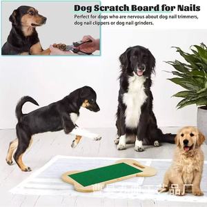 Planche à gratter pour chien en forme d'os en bois, coussin remplaçable, jouet d'entraînement et d'exercice - Product Image 3