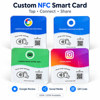 Mini-étiquette NFC en acrylique personnalisée avec code QR, support adhésif, étanche, pour affichage des commentaires clients en salon de coiffure