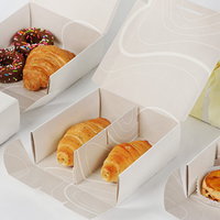 Caja de Panadería de Papel de Grado Alimenticio con Logotipo Personalizado, con Divisores, 2, 4, 6 Compartimentos, para Pasteles, Donuts, Cupcakes, Macarons, Caja de Empaque Personalizada