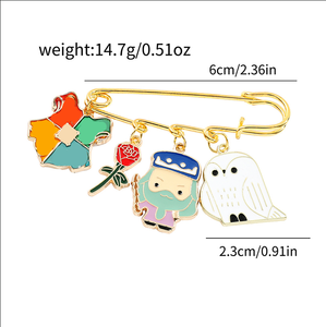Spille Assortite all'Ingrosso, Distintivo Personalizzato dell'Accademia di Magia, Pin Smaltato Rigido o Morbido Stile Cartone Animato Harry - Product Image 3