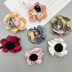 Yupu Korean Style Burnt Edge Rose <b>Flower</b> Hair Accessories Handmade For Wedding Gift Decorative <b>Flowers</b> - Product Image 2