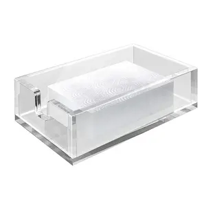 Modern Acrylic Napkin Holder Acrylic Guest Towel Box in Clear Design